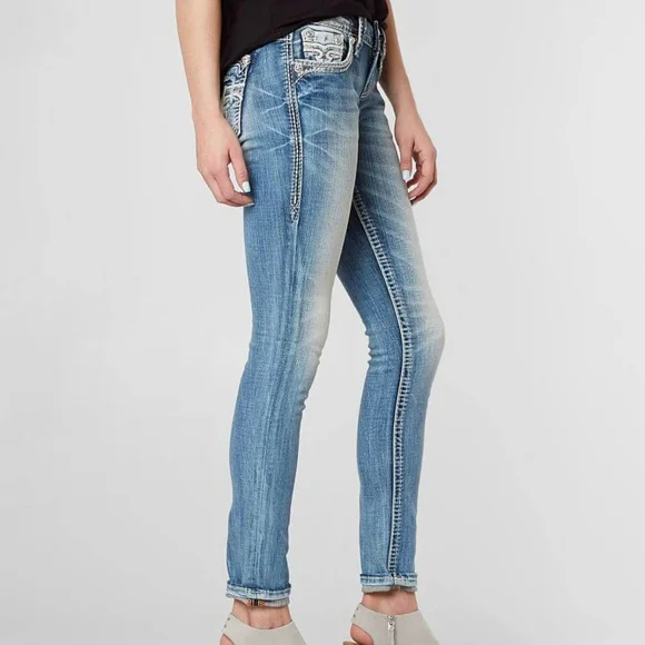 ❤️NeW❤️ ROCK REVIVAL NANNA SKINNY JEANS Size 28 - Picture 12 of 13